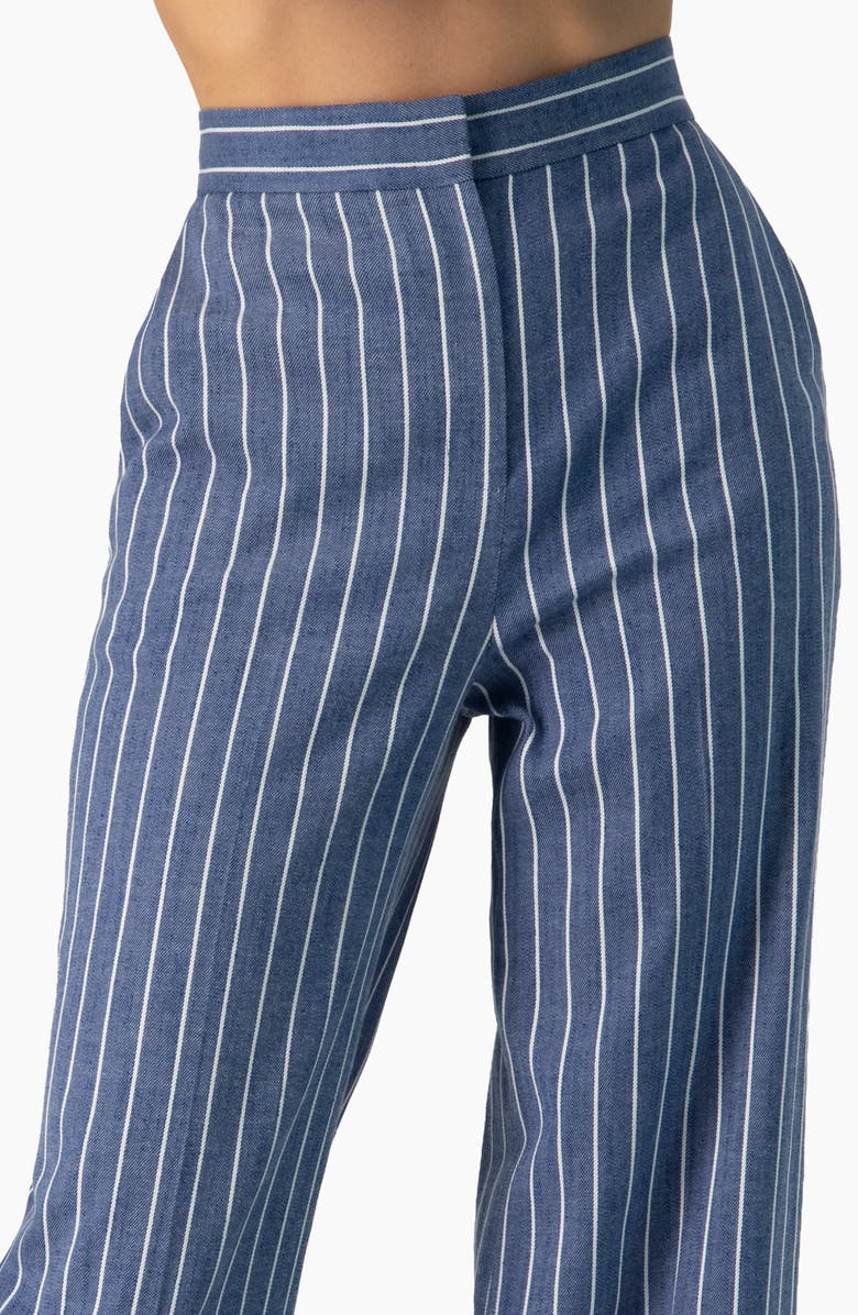 IVONNE Striped Wide-Leg Pants, Alternate, color, Blue