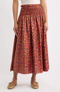 THE GREAT. Canary Silk Midi Skirt