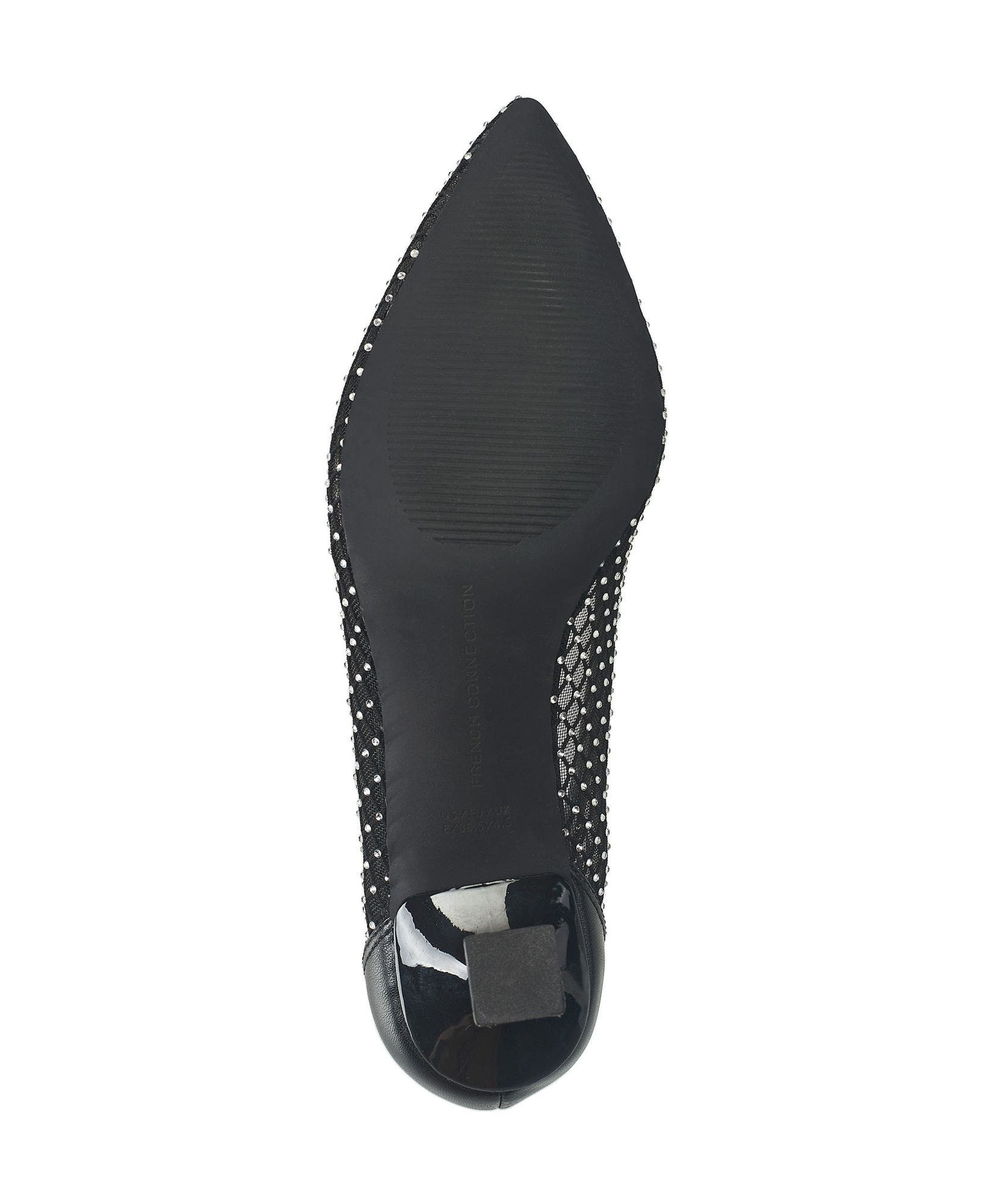 Elise Mesh and Stone Heel, Alternate, color, Black