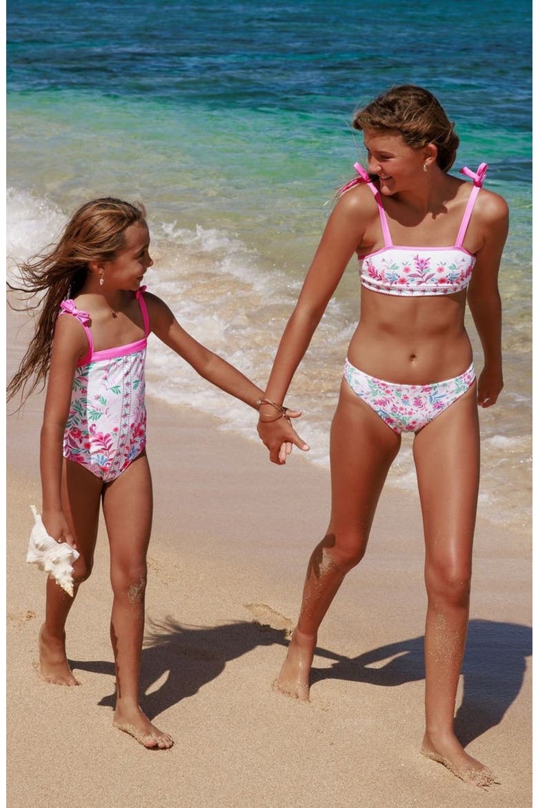 Kids' Sunny Skies UPF 50+ Two-Piece Swimsuit, Alternate, color, PINK MULTI