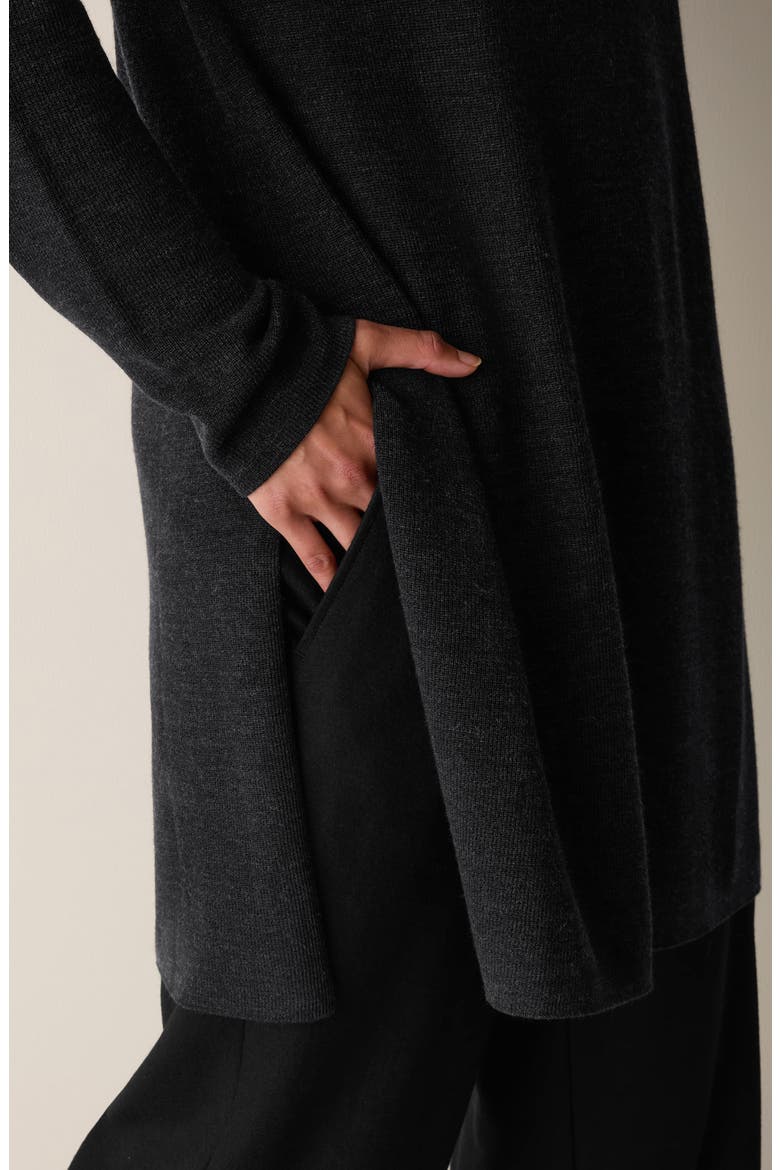 Merino Wool Crewneck Sweater, Alternate, color, CHARCOAL
