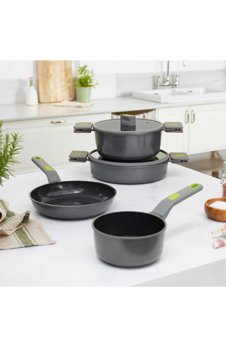 BRA Cookware Life Ceramic Nonstick 6.3-Inch Saucepan, 1.4-Quart, Alternate, color, Black
