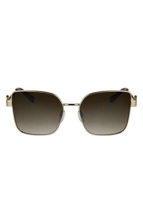 Medallion 56mm Butterfly Sunglasses