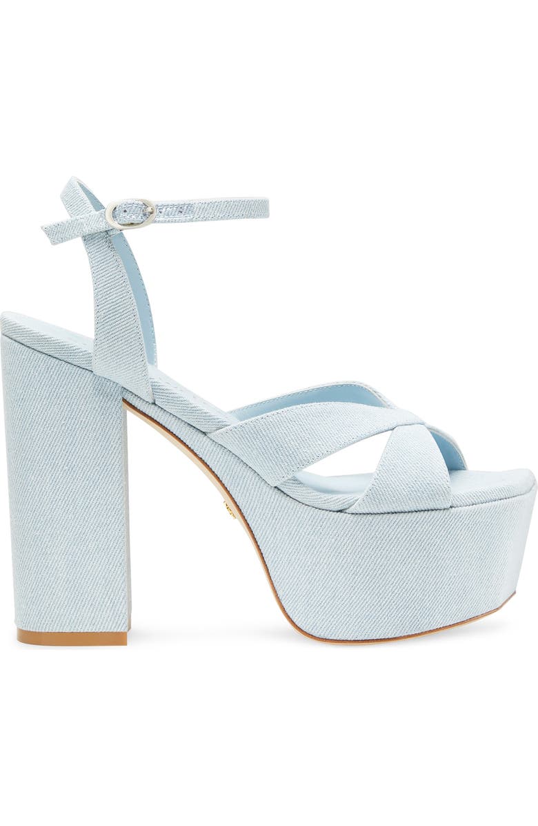 Stuart Weitzman Miami Square High 140 Platform Sandal, Alternate, color,