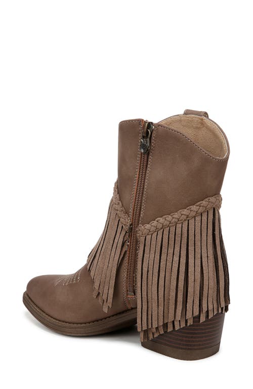Blowfish Malibu Women's Remy Block Heel Western Short Boots In Tan Faux Nubuck