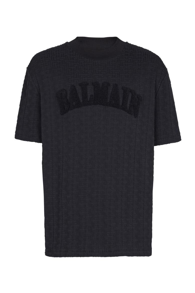 Terry monogram T-shirt, Alternate, color, black