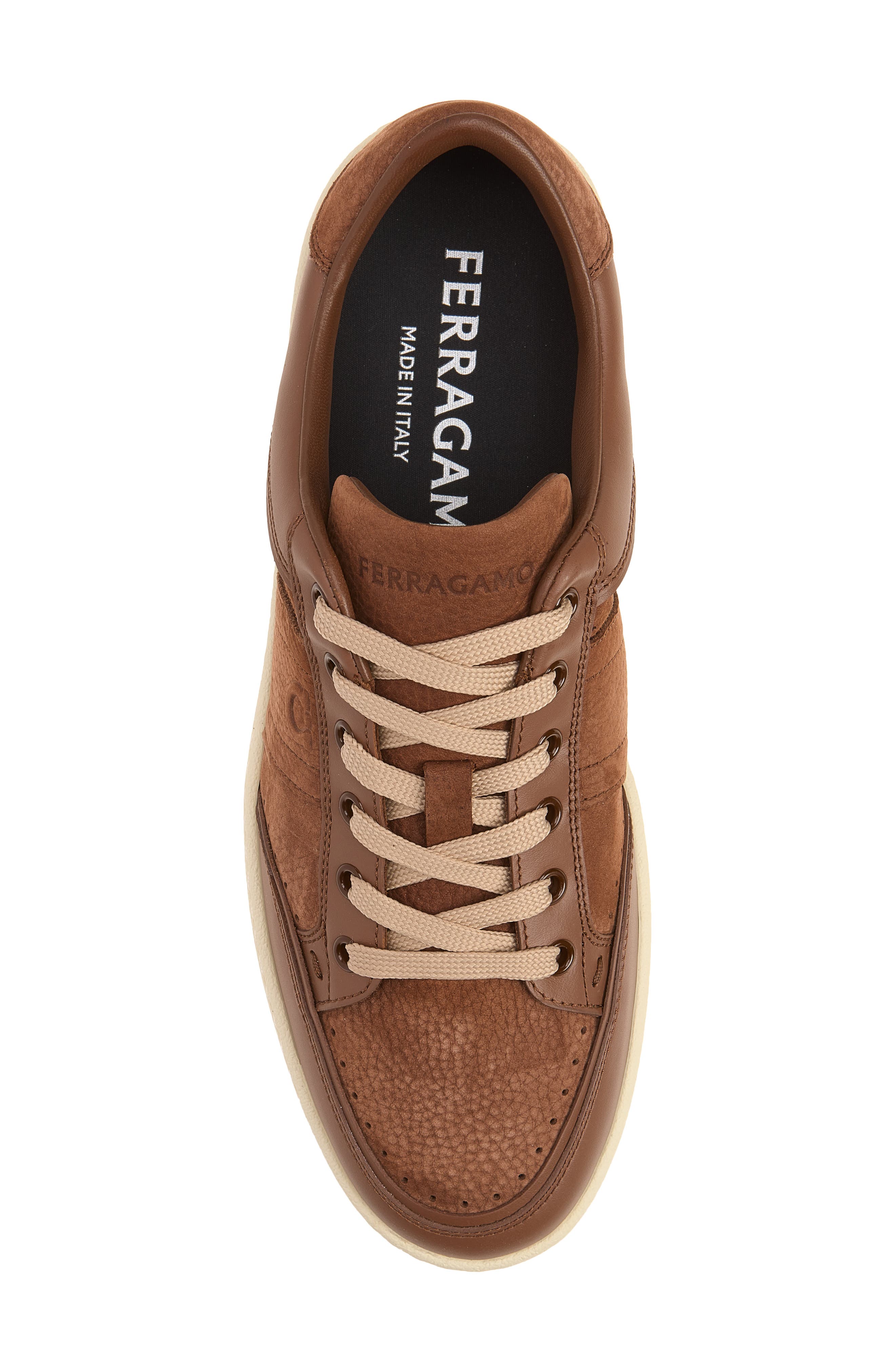 Sergio Leather Sneaker, Main, color, MIDBROWN 2