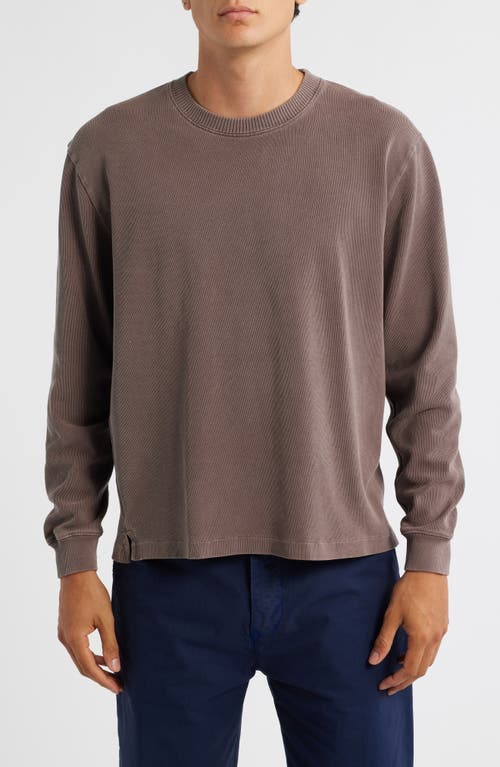 ALEX CRANE Caza Rib Organic Cotton Sweatshirt in Coffee 