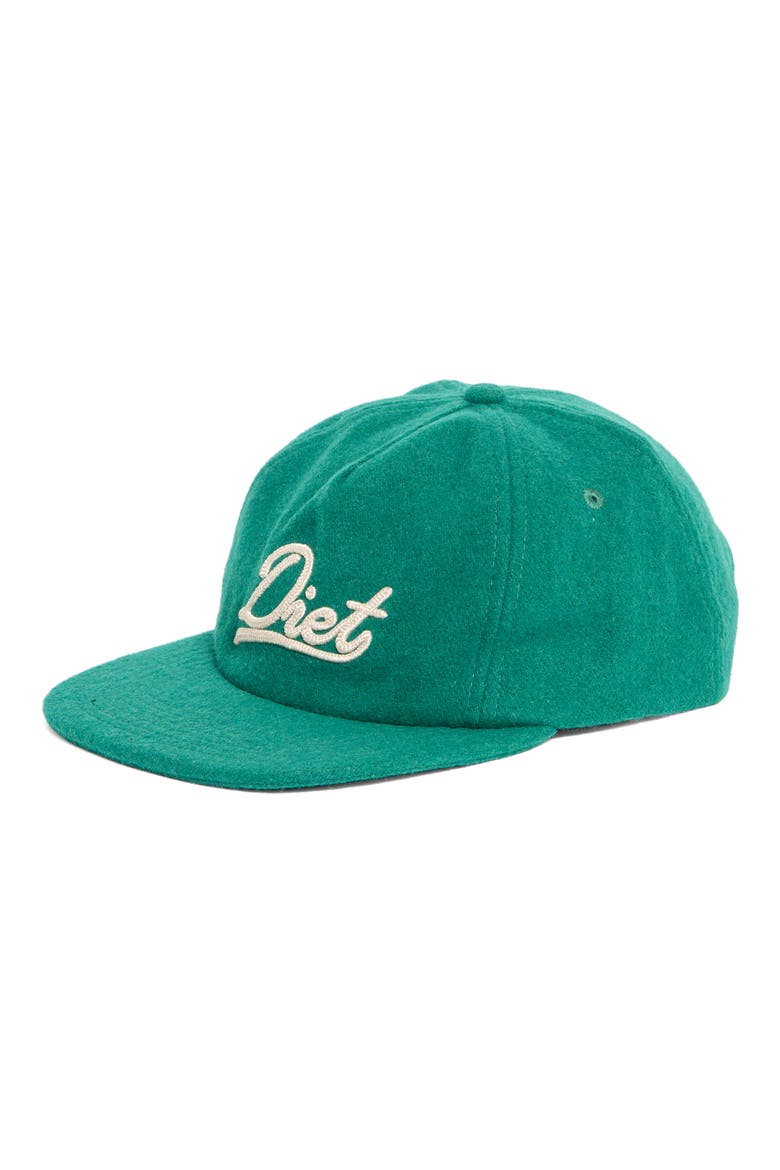 Swash Embroidered Wool Hat, Main, color, GREEN