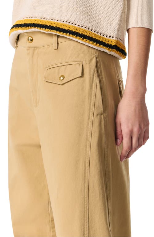 Rag & Bone Renata Straight Leg Pants In Beige