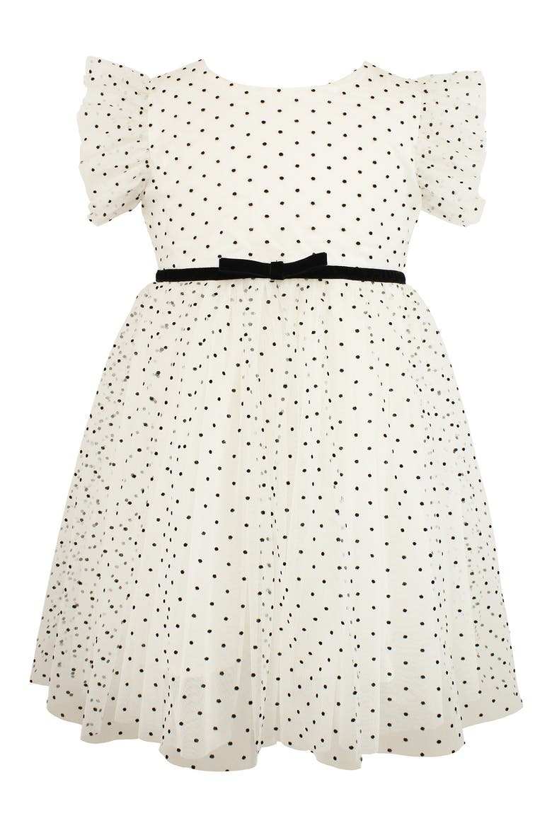 Swiss Dot Dress, Main, color, WHITE