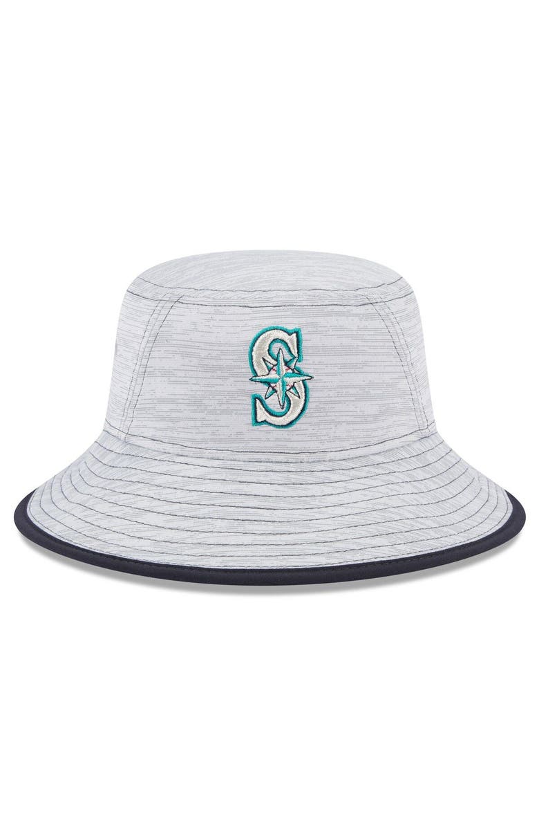 New Era Men's New Era  Gray Seattle Mariners Game Bucket Hat, Main, color, 