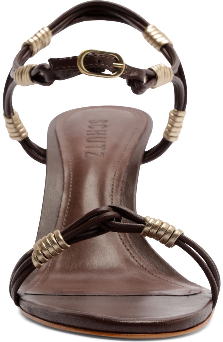 Schutz Nara Ankle Strap Sandal, Alternate, color, Root Brown