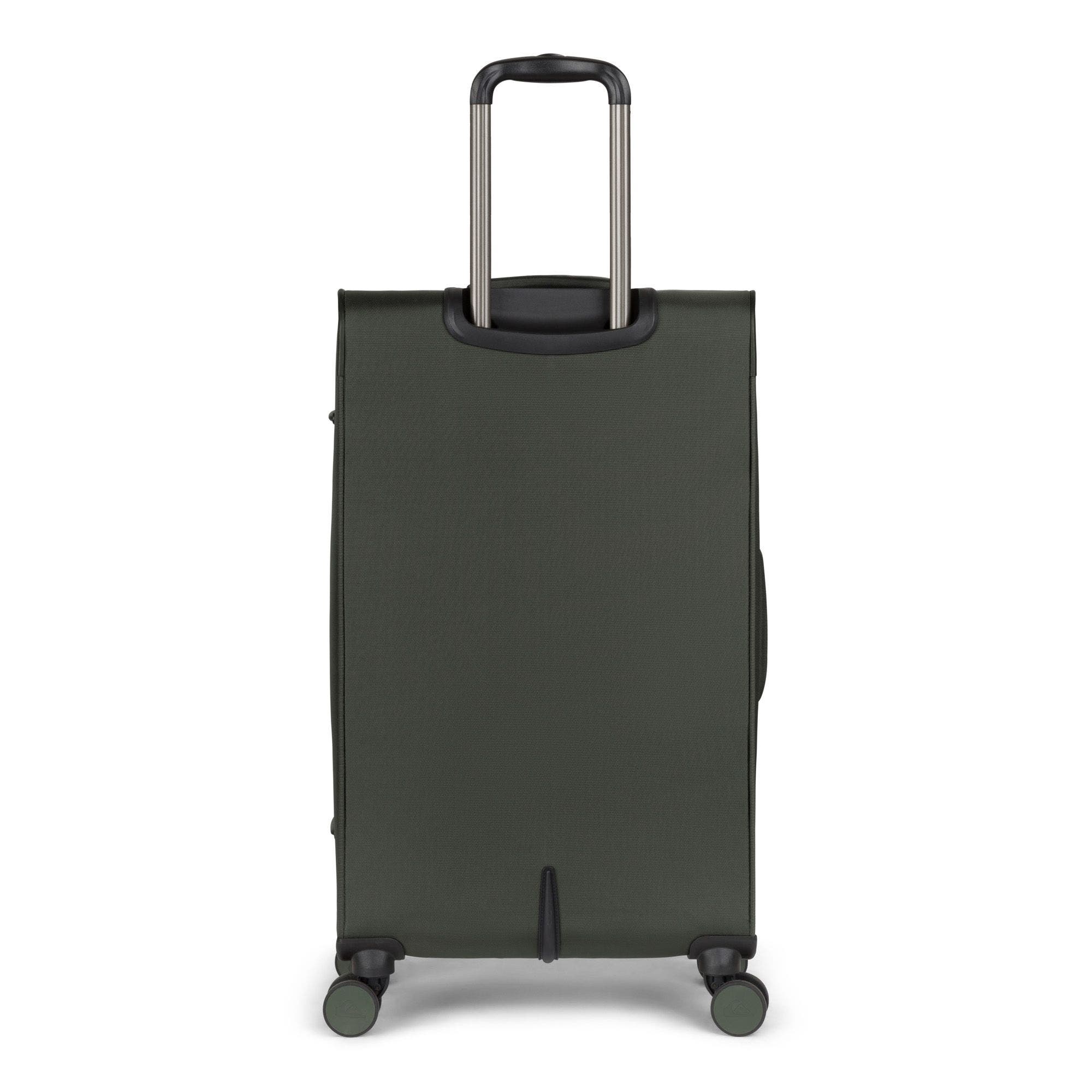 Quiksilver Buxton Suitcases Nylon Softside Expandable Luggage with Spinner Wheels, 3-Piece Set, Alternate, color, Charcoal