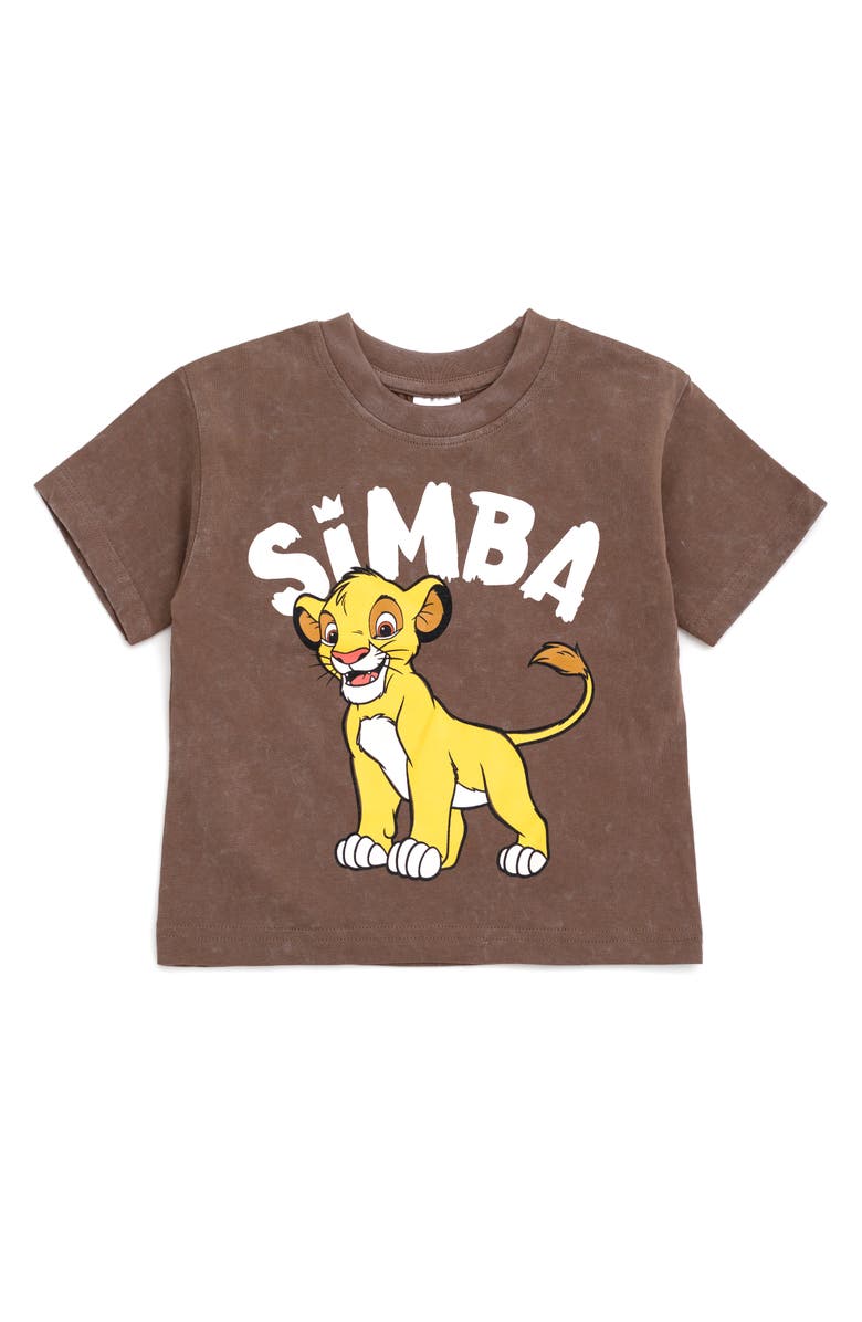 Disney Lion King 2-Piece T-Shirt and Shorts Set, Alternate, color, Deep Taupe Simba