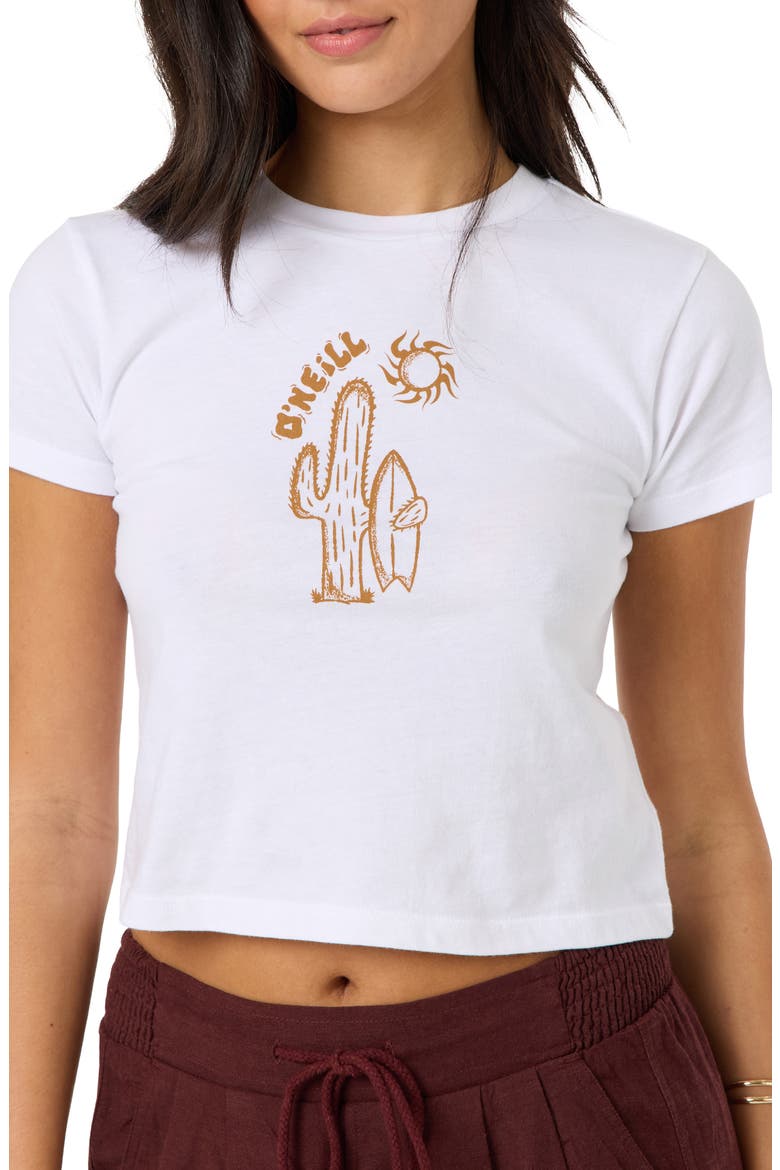 Desert Sun Fitted Graphic Tee, Alternate, color, WHITE