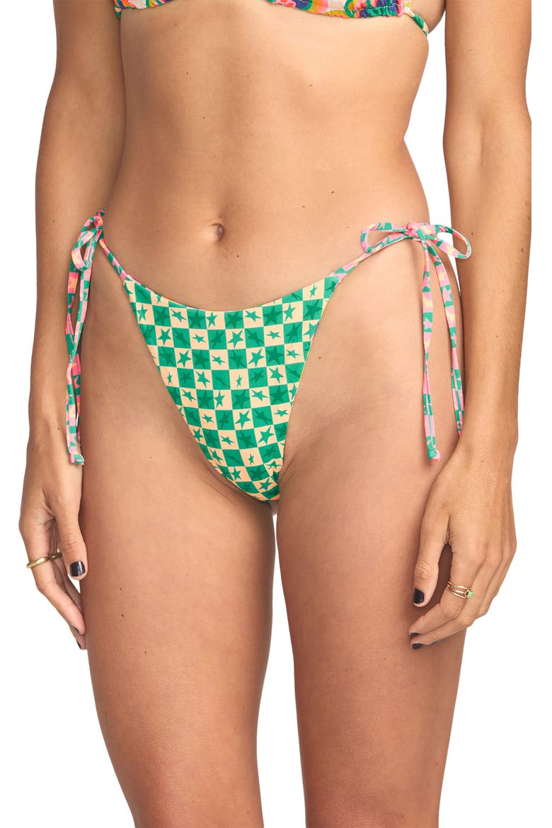 Mami Wata Reversible Bikini Bottoms, Main, color, GREEN MULTI