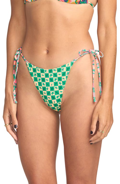 Billabong Mami Wata Reversible Bikini Bottoms In Green