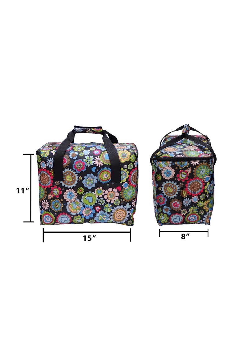 Wine Tote and Cooler Set in Floral Print, Alternate, color, Multicolored