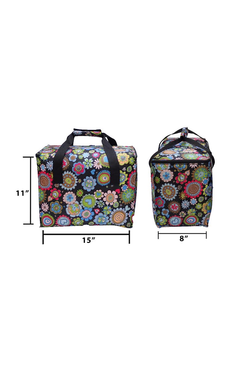 Chill Out! Wine Tote and Cooler Set in Floral Print, Alternate, color, Multicolored