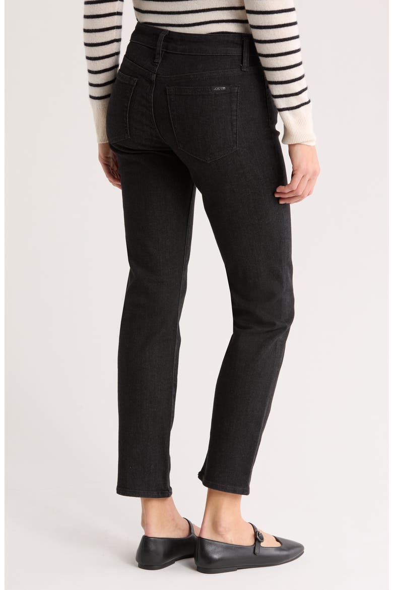 Mid Rise Straight Leg Ankle Jeans, Alternate, color, BLACK RINSE