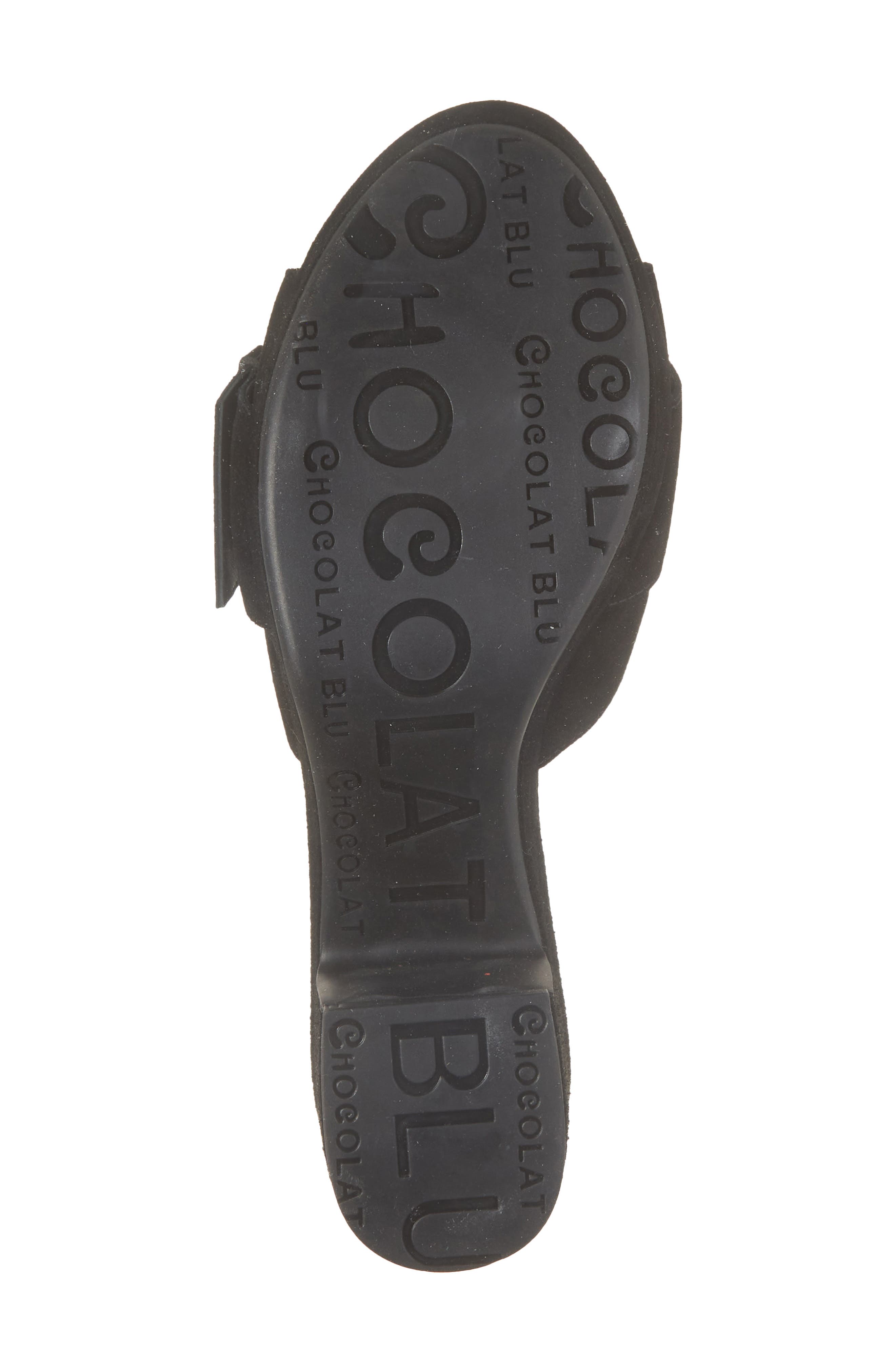 Chocolat Blu Garen Platform Slide Sandal, Alternate, color, Black Suede
