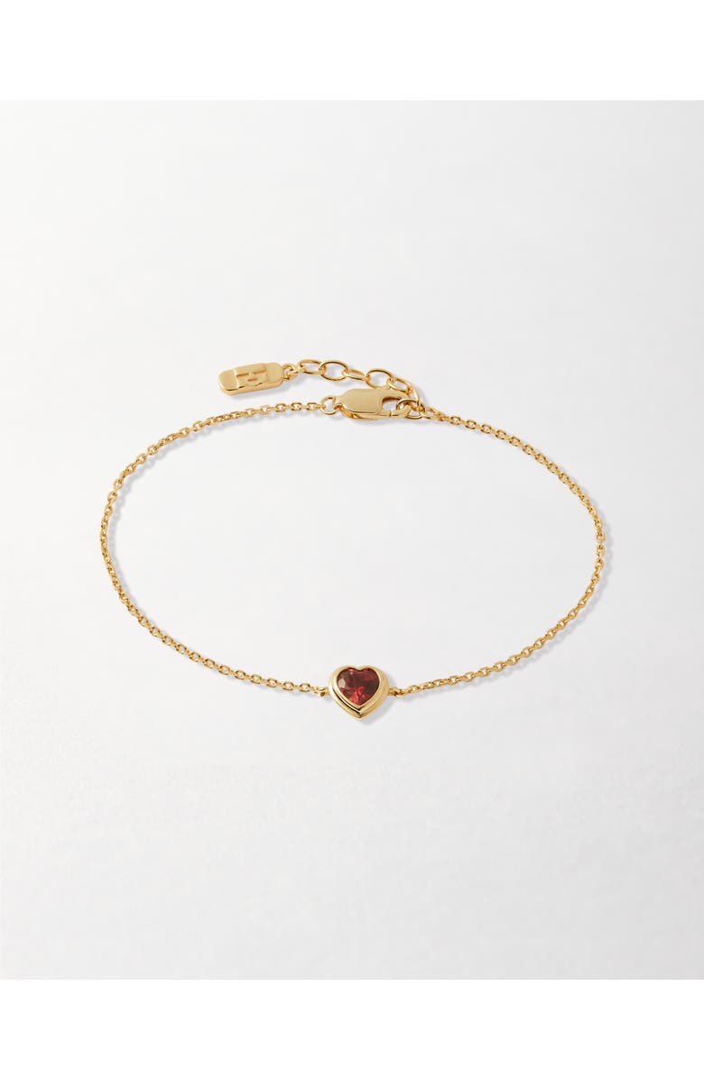 Edge of Ember Heart Red Garnet Bracelet, Main, color, Red Garnet