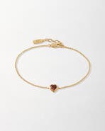 Edge of Ember Heart Red Garnet Bracelet