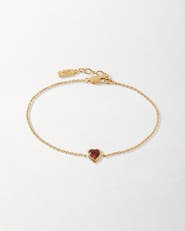 Edge of Ember Heart Red Garnet Bracelet