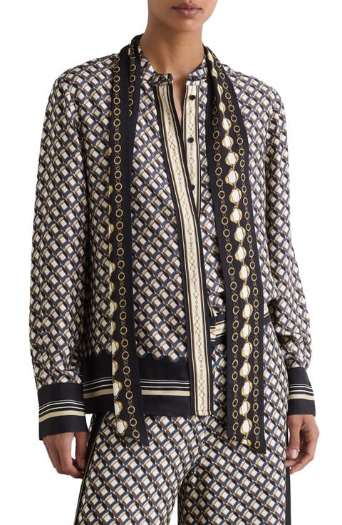 Carmine Scarf Shirt