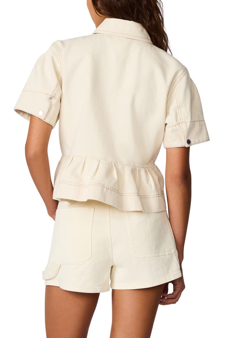 Haezel Peplum Jacket, Alternate, color, NATURAL