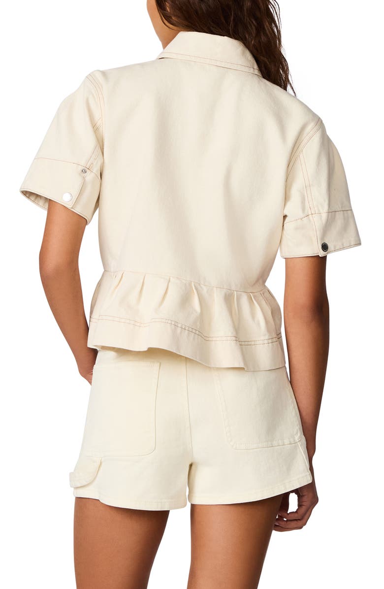 Steve Madden Haezel Peplum Jacket, Alternate, color, Natural