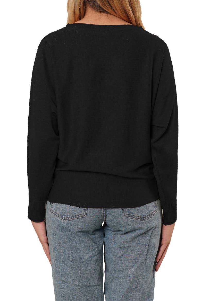 Dolman Sleeve Sweater, Alternate, color, BLACK