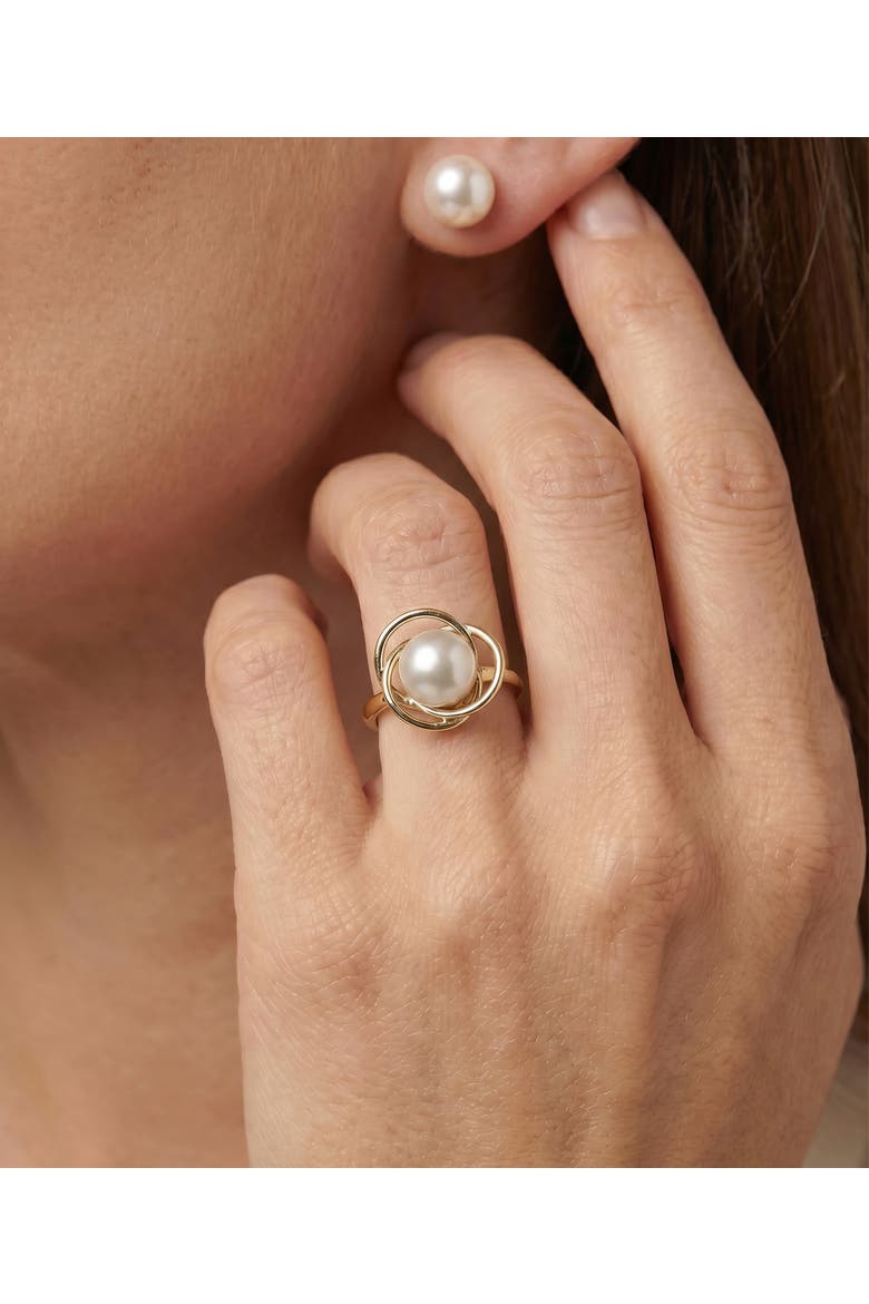 White South Sea Pearl Lexi Ring, Alternate, color, White Gold