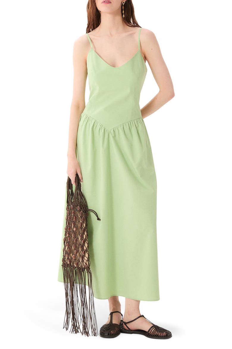 Izaro Sleeveless Maxi Dress, Main, color, GREEN