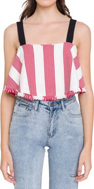 English Factory Stripe Crop Tank
