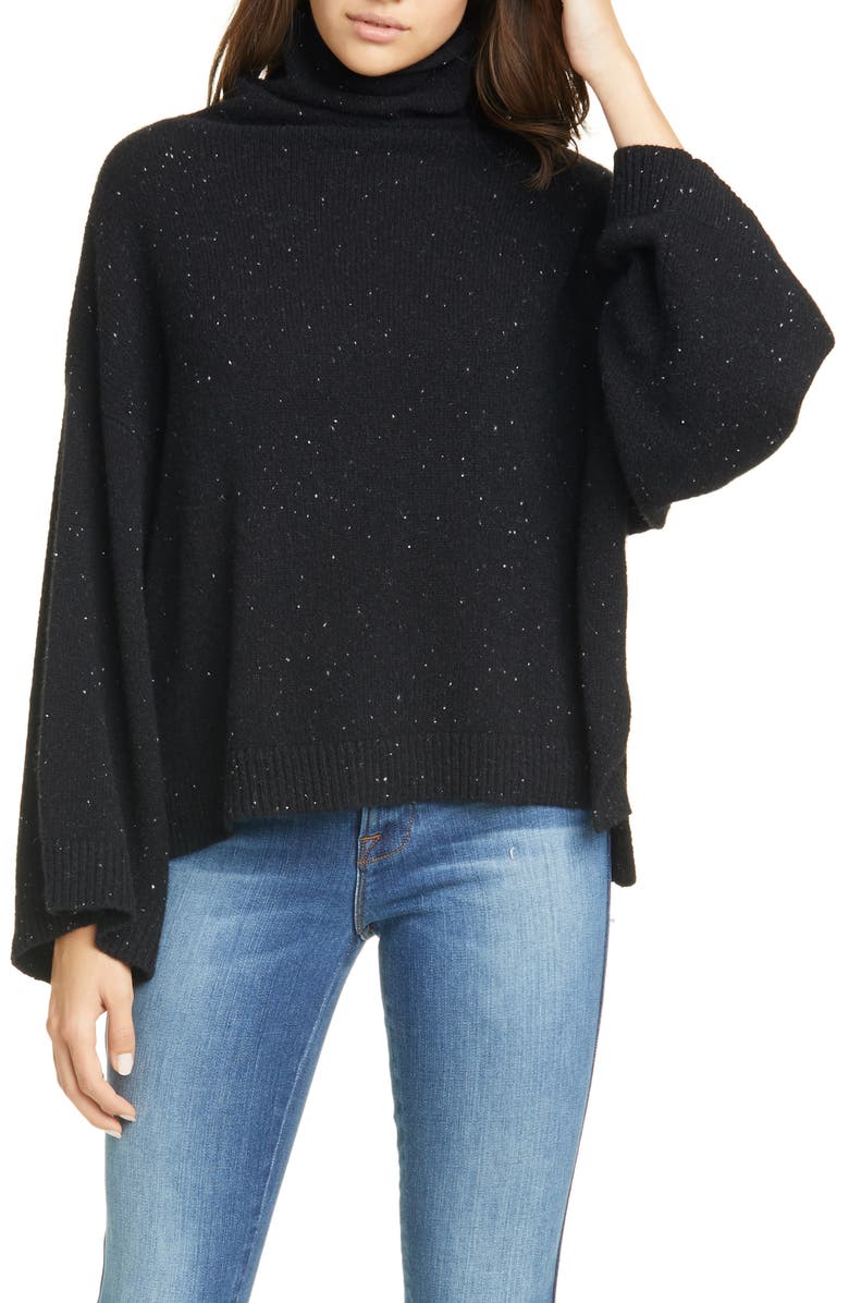 FRAME Funnel Neck Swing Cashmere Sweater, Main, color, 