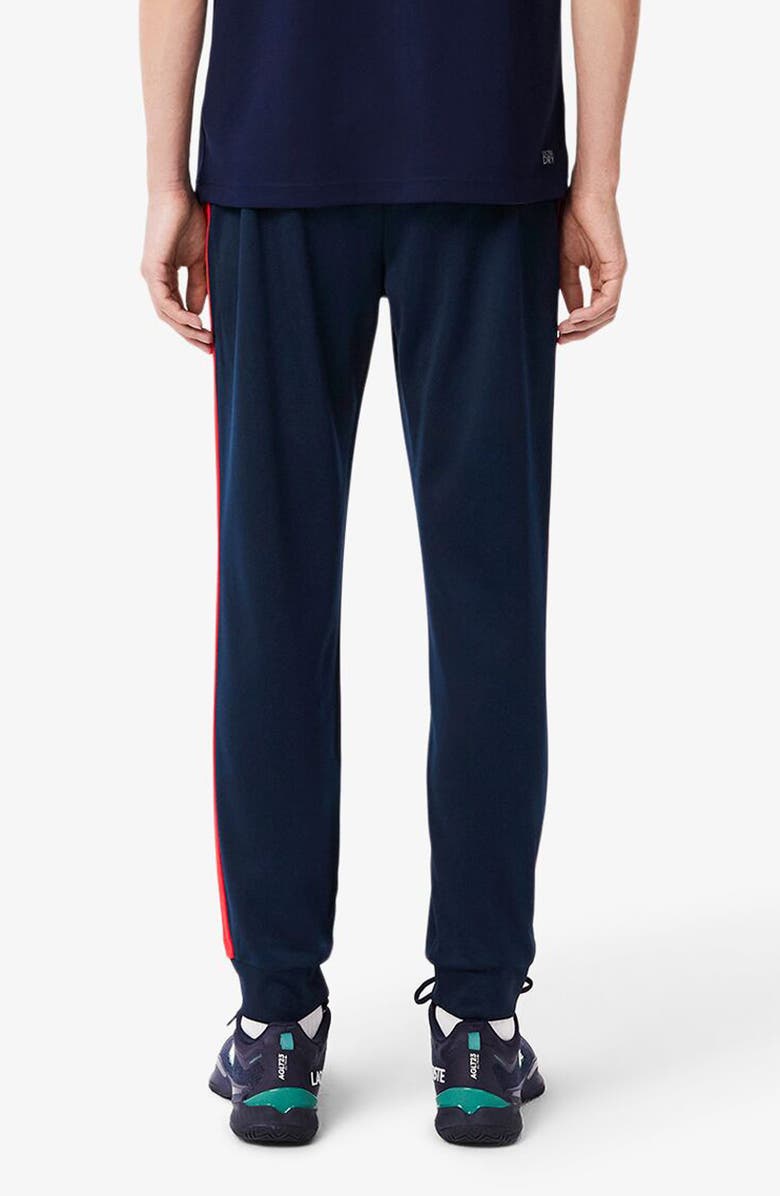 Lacoste Side Stripe Track Pants, Alternate, color, Navy Blue/ Grenadine