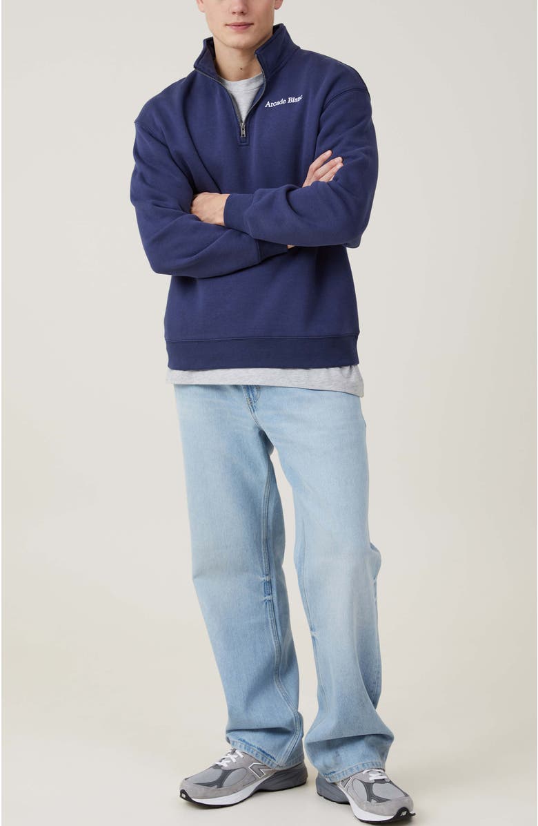 Cotton On Men's Graphic 1/4 Zip Fleece, Alternate, color, 