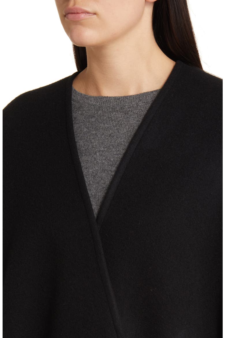 Wool & Cashmere Ruana, Alternate, color, BLACK