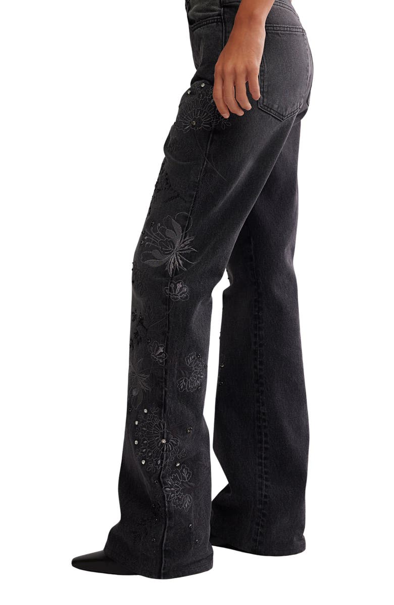 Free People Irie Embellished Bootcut Jeans, Alternate, color, Phantom