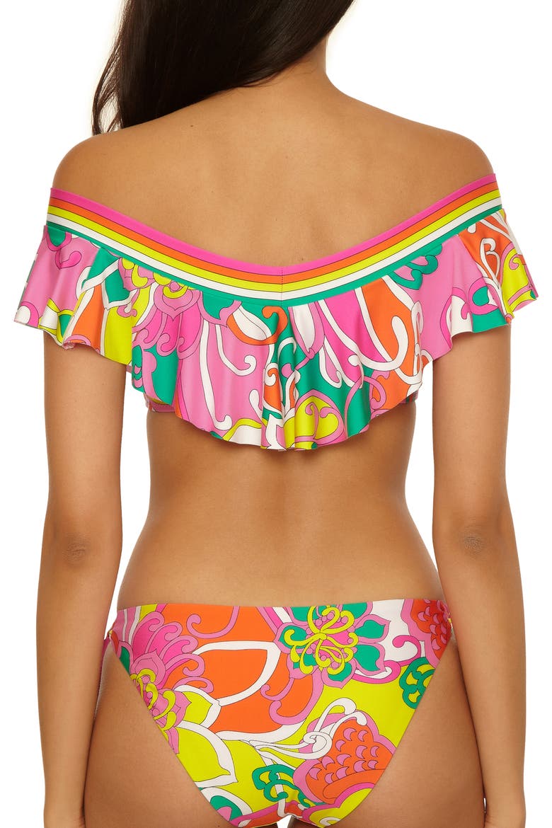 Elara Ruffle Off-the-Shoulder Bikini Top, Alternate, color, MULTI