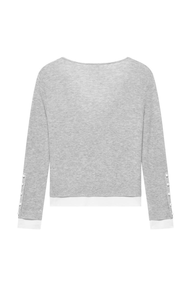 Layered Detail Knit Top, Alternate, color, Grey