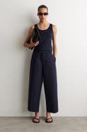 COS Cotton Straight-leg Drawstring Trousers