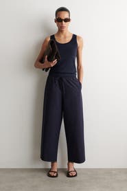 COS Cotton Straight-leg Drawstring Trousers
