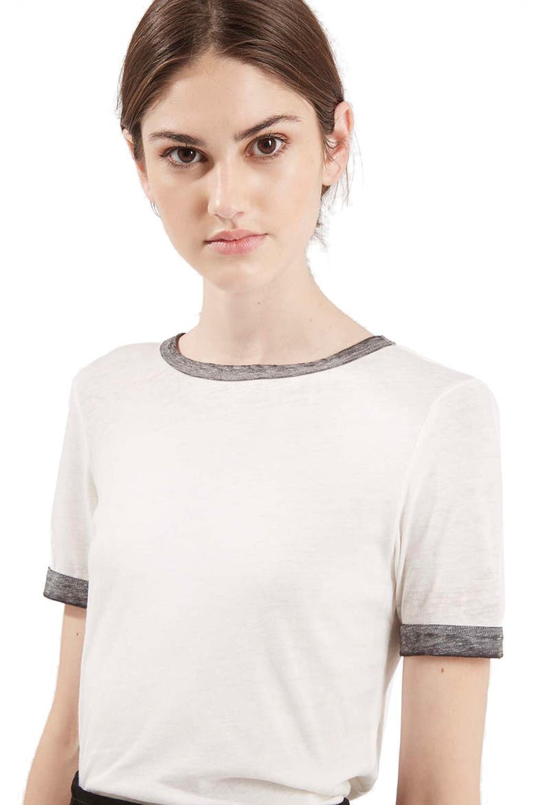 Burnout Ringer Tee, Alternate, color, WHITE MULTI