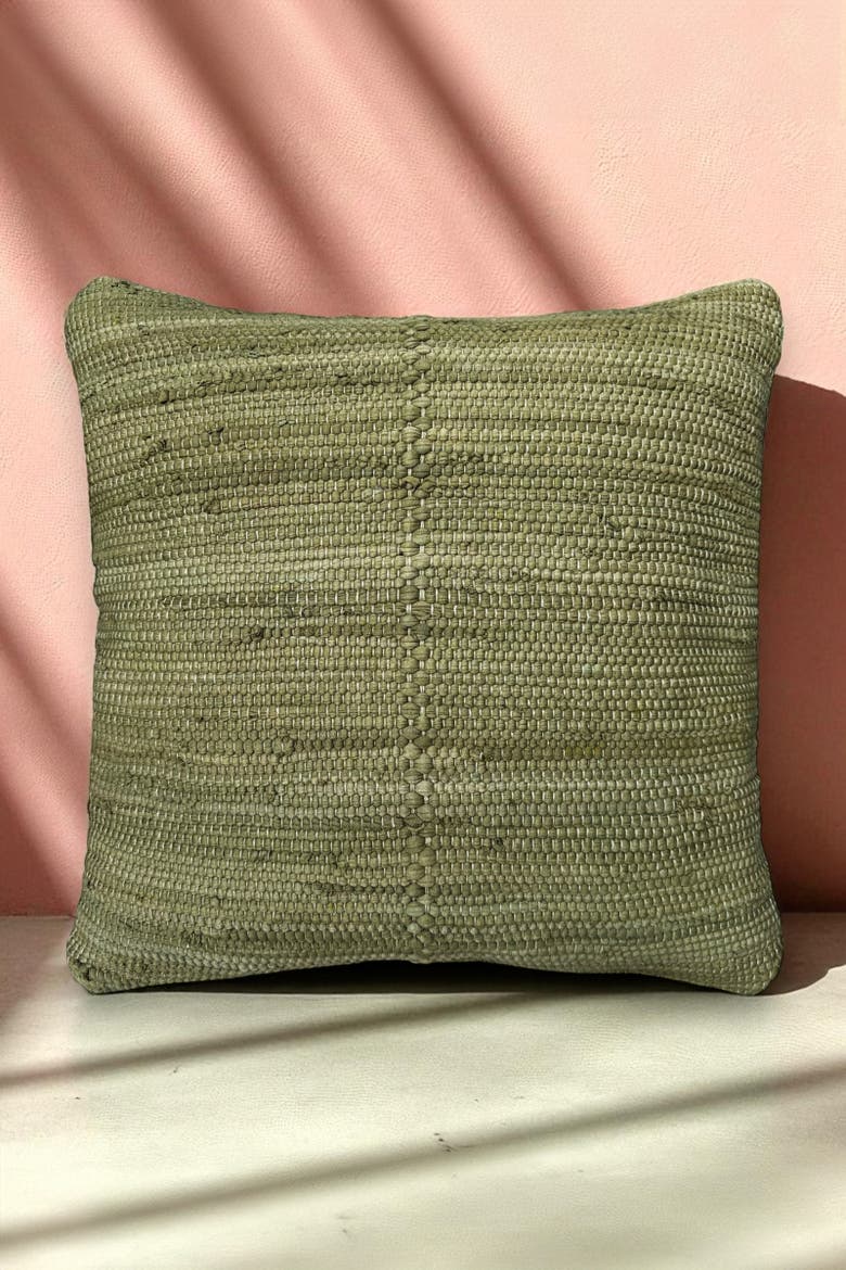 Chindi Pillow Cover, Alternate, color, Moss