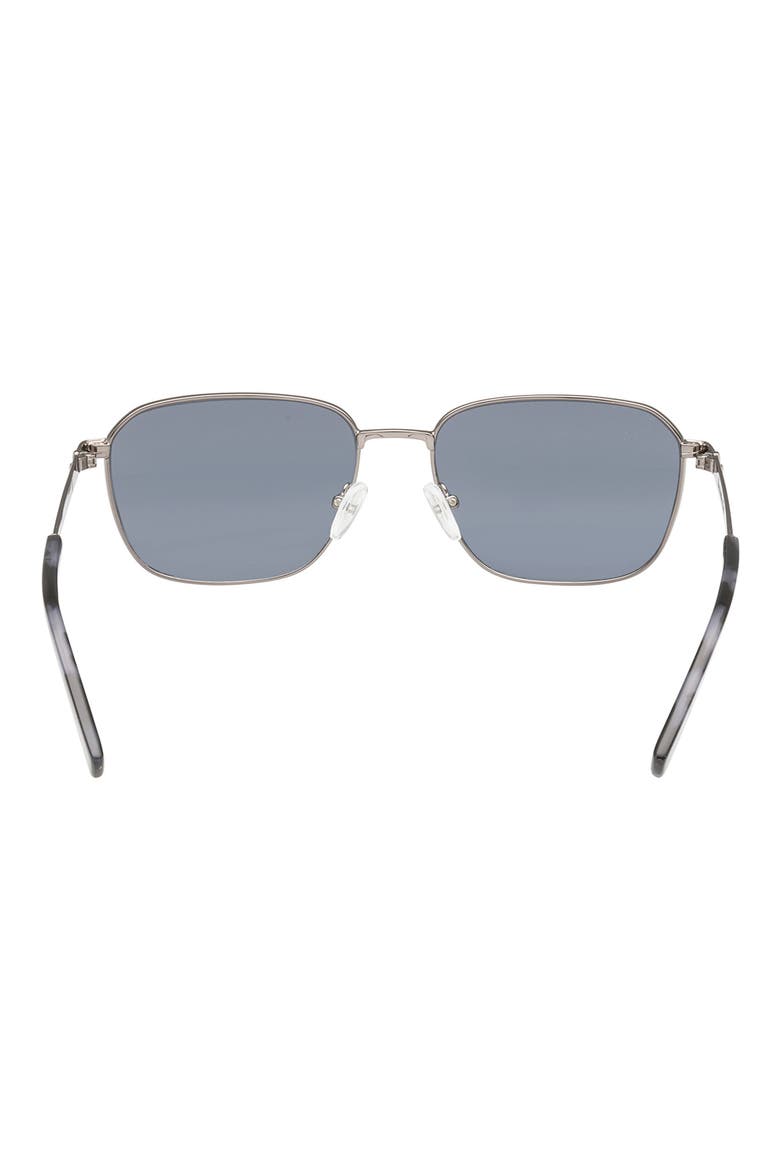 56mm Round Sunglasses, Alternate, color, SHINY GUNMETAL / SMOKE LENS