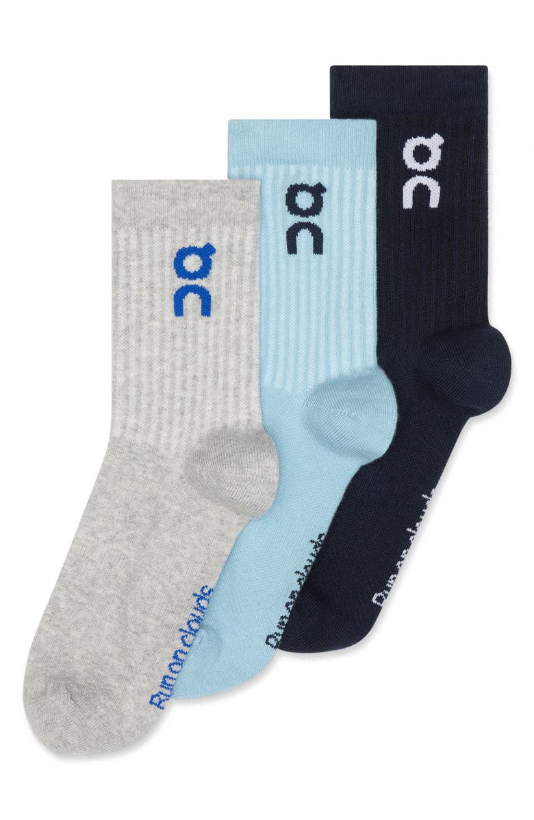 On Assorted 3-Pack High Logo Socks, Main, color, 