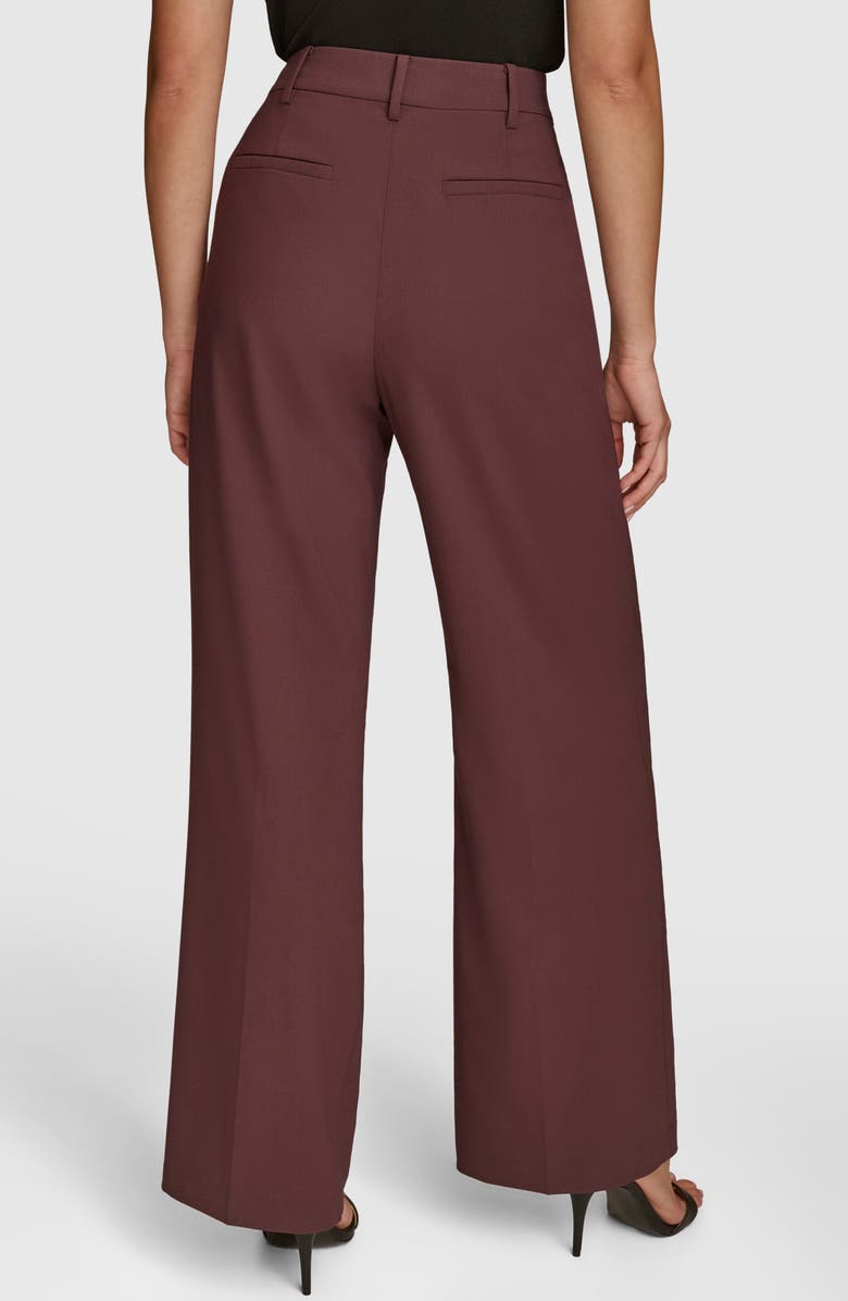 Donna Karan New York Pleated Wide Leg Pants, Alternate, color, Brandywine